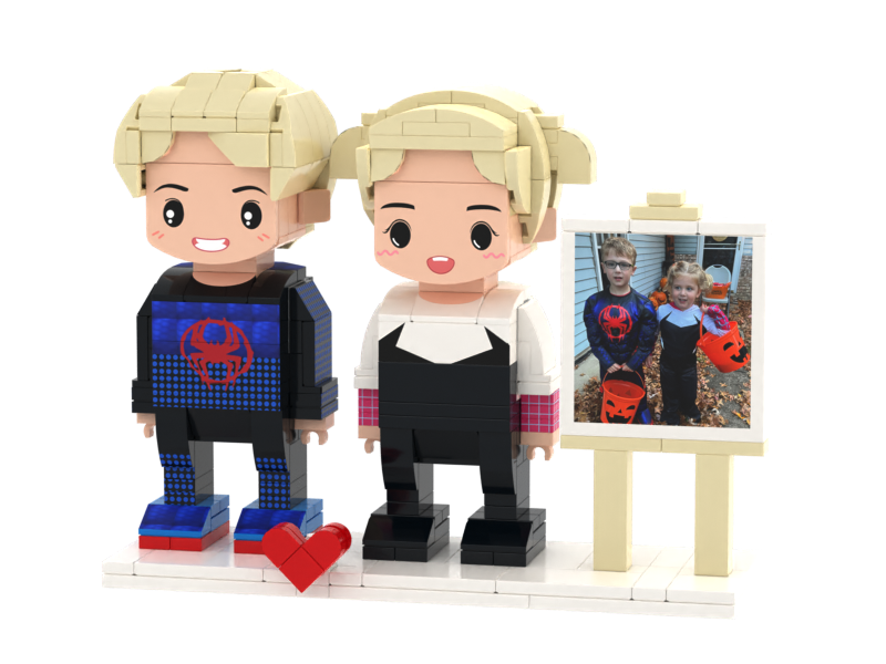 Couple Custom Building Block Minifigures-Personalized Mini Portrait Building Block Sets, Customizable Full Body Photo Blocks, Unique Gifts for Couples, Men & Women, Birthday, Valentine's Day, Christmas