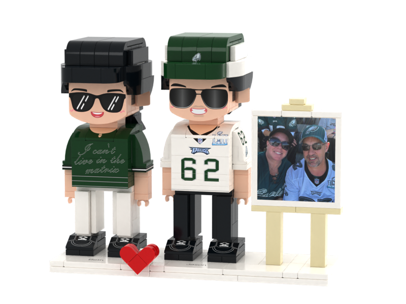 Couple Custom Building Block Minifigures-Personalized Mini Portrait Building Block Sets, Customizable Full Body Photo Blocks, Unique Gifts for Couples, Men & Women, Birthday, Valentine's Day, Christmas