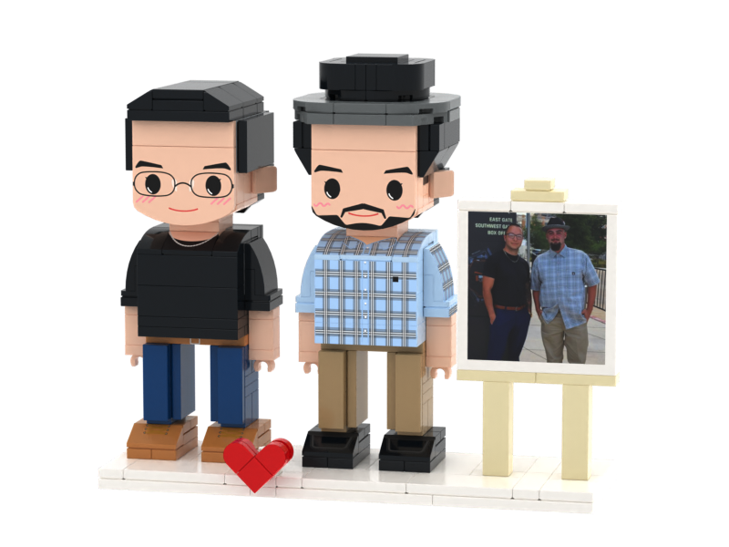 Couple Custom Building Block Minifigures-Personalized Mini Portrait Building Block Sets, Customizable Full Body Photo Blocks, Unique Gifts for Couples, Men & Women, Birthday, Valentine's Day, Christmas