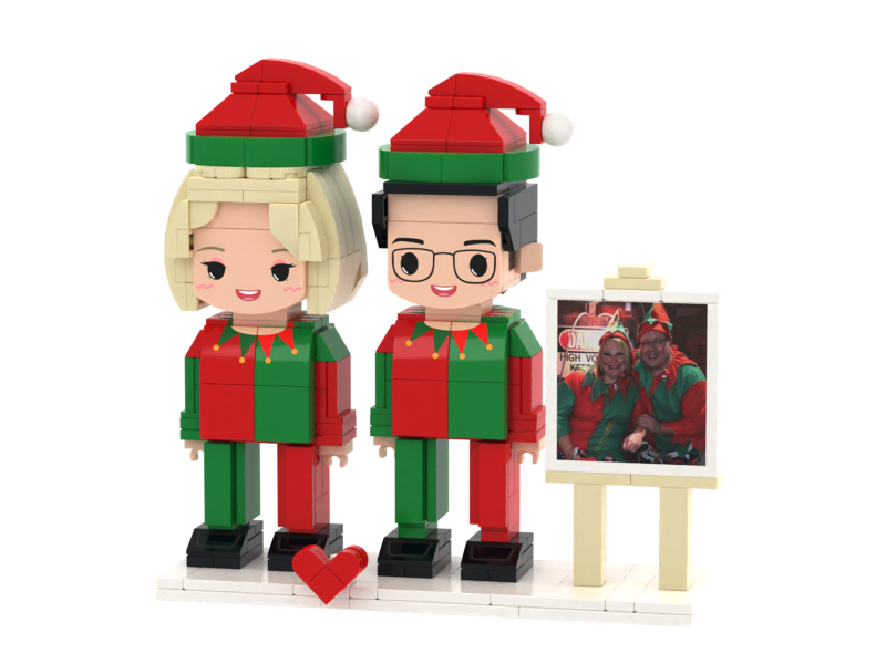 Couple Custom Building Block Minifigures-Personalized Mini Portrait Building Block Sets, Customizable Full Body Photo Blocks, Unique Gifts for Couples, Men & Women, Birthday, Valentine's Day, Christmas