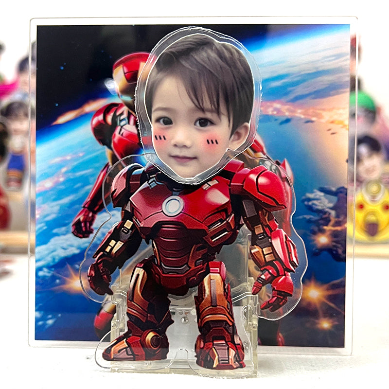 Marvel hero Personalized portrait Custom Acrylic Bobblehead Figures with Automatic Bobblehead Action, Cute Custom Gifts for All Occasions