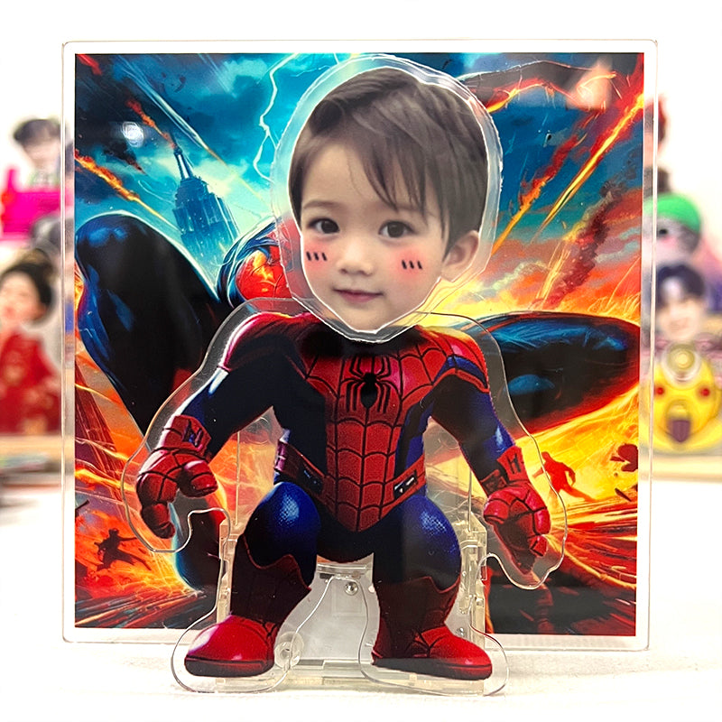 Marvel hero Personalized portrait Custom Acrylic Bobblehead Figures with Automatic Bobblehead Action, Cute Custom Gifts for All Occasions